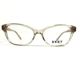 DKNY Eyeglasses Frames DK5011 280 Nude Clear Cat Eye Full Rim 52-15-135
